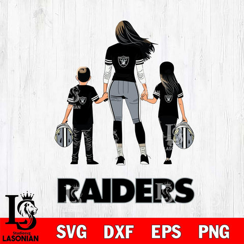 Las Vegas Raiders Mother and son Rugby SVG DXF EPS PNG FILE,NFL SVG, Father day Digital Download,Instant Download, Silhouette