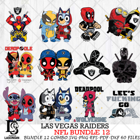 Las Vegas Raiders NFL Bundle 12 Svg Eps Dxf Png File, Digital Download, Instant Download
