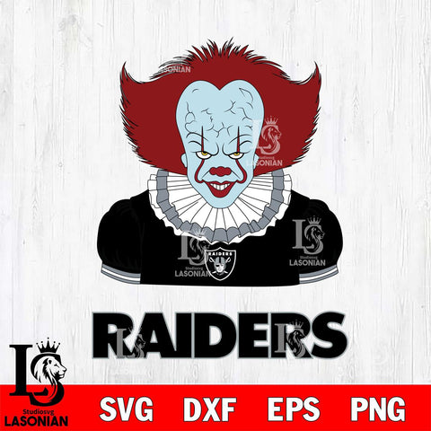Las Vegas Raiders Pennywise Horror Sport 5 Svg Eps Dxf Png File, NFL svg, Digital Download, Instant Download