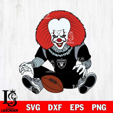 Las Vegas Raiders Pennywise Horror Sport 6 Svg Eps Dxf Png File, NFL svg, Digital Download, Instant Download