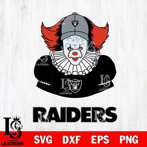 Las Vegas Raiders Pennywise Horror Sport 7 Svg Eps Dxf Png File, NFL svg, Digital Download, Instant Download