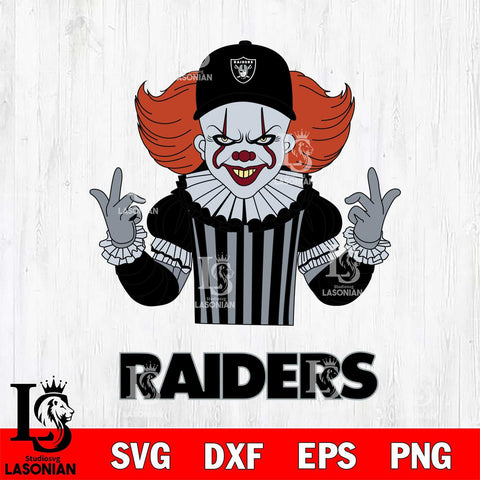 Las Vegas Raiders Pennywise Horror Sport 8 Svg Eps Dxf Png File, NFL svg, Digital Download, Instant Download