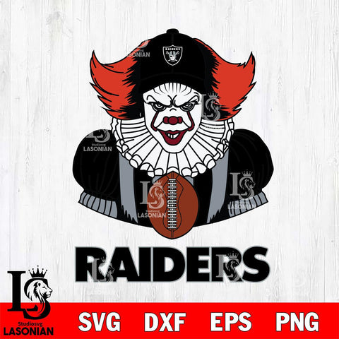 Las Vegas Raiders Pennywise Horror Sport 9 Svg Eps Dxf Png File, NFL svg, Digital Download, Instant Download