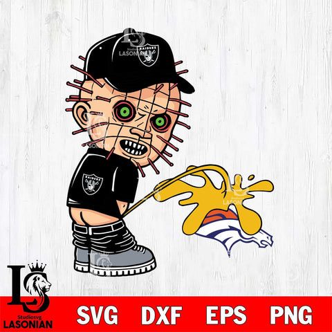 Las Vegas Raiders Pinhead Piss On Denver Broncos Svg Eps Dxf Png File, Digital Download, Instant Download