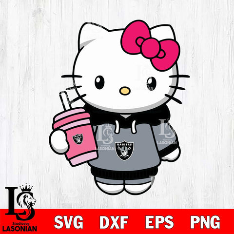 Las Vegas Raiders Pretty Hello Kitty Svg Eps Dxf Png File, Digital Download, Instant Download