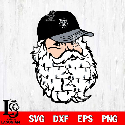 Las Vegas Raiders Santa Claus Face Svg Eps Dxf Png File,NFL Svg Files,Digital Download,Sublimation,Instant Download