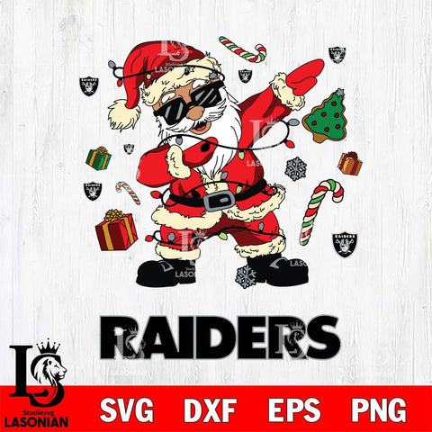 Las Vegas Raiders Santa Claus Football Svg Eps Dxf Png File,NFL Svg Files,Digital Download,Sublimation,Instant Download