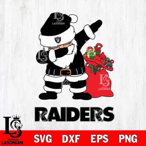 Las Vegas Raiders Santa Dabbing Christmas Svg Eps Dxf Png File,NFL Svg Files,Digital Download,Sublimation,Instant Download