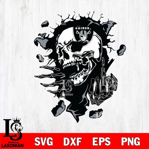 Las Vegas Raiders Savage Skull SVG