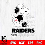 Las Vegas Raiders Snoopy If you dont like kiss SVG DXF EPS PNG FILE,Snoopy File Cut, Nfl Digital Download,Instant Download, Silhouette