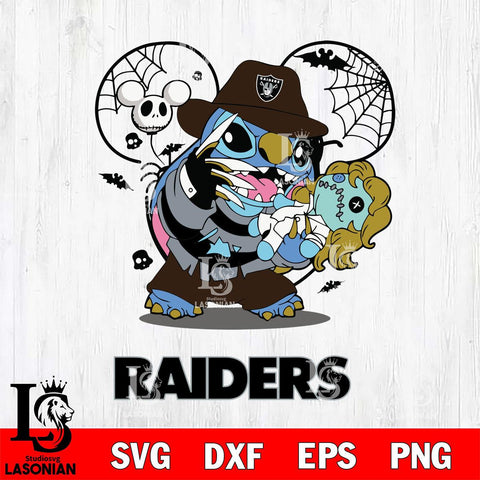 Las Vegas Raiders Stitch Freddy Krueger Halloween Svg Eps Dxf Png File, Digital Download, Instant Download