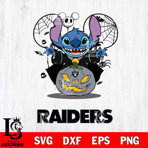 Las Vegas Raiders Stitch Horror Halloween Svg Eps Dxf Png File, Digital Download, Instant Download
