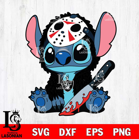 Las Vegas Raiders Stitch Jason Voorhees Svg Eps Dxf Png File, NFL svg, Digital Download, Instant Download