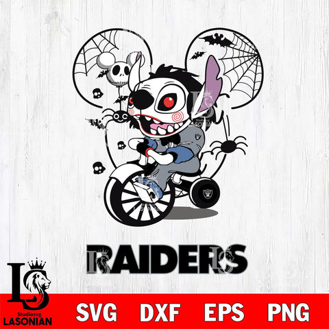 Las Vegas Raiders Stitch Jigsaws Halloween Svg Eps Dxf Png File, Digital Download, Instant Download