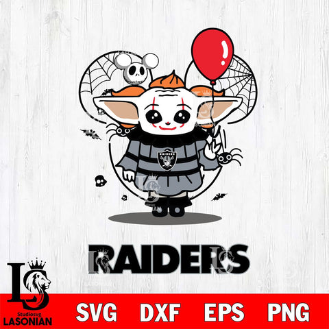 Las Vegas Raiders Stitch Pennywise Halloween Svg Eps Dxf Png File, Digital Download, Instant Download