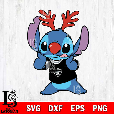 Las Vegas Raiders Stitch Reindeer Svg Eps Dxf Png File, Digital Download, Instant Download