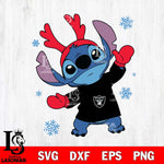 Las Vegas Raiders Stitch Santa Christmas Svg Eps Dxf Png File, Digital Download, Instant Download