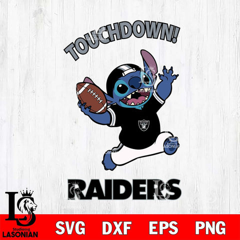 Las Vegas Raiders Stitch Touchdown SVG DXF EPS PNG FILE, NFL File Cut, Digital Download,Instant Download, Silhouette, Cricut