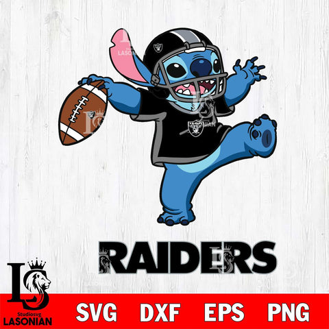 Las Vegas Raiders Stitch dance rugby ball SVG DXF EPS PNG FILE, Stitch File Cut,NFL Digital Download,Instant Download, Silhouette