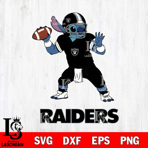 Las Vegas Raiders Stitch throw the ball SVG DXF EPS PNG FILE, NFL File Cut, Digital Download,Instant Download, Silhouette, Cricut