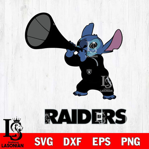 Las Vegas Raiders Stitch vuvuzela SVG DXF EPS PNG FILE, NFL File Cut, Digital Download,Instant Download, Silhouette, Cricut