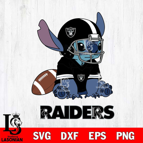 Las Vegas Raiders Stitch with a football SVG DXF EPS PNG FILE, NFL File Cut, Digital Download,Instant Download, Silhouette, Cricut