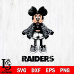 Las Vegas Raiders Style Minnie Disney Svg Eps Dxf Png File, Digital Download, Instant Download