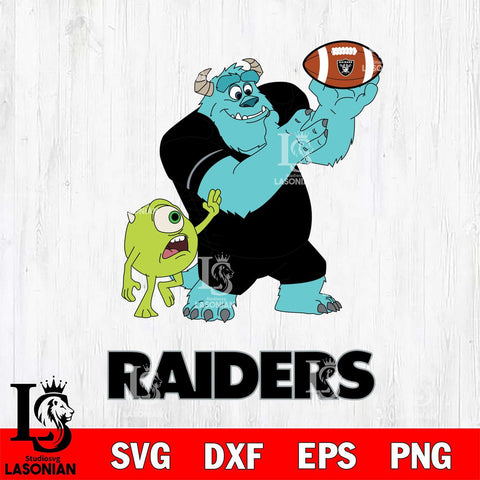 Las Vegas Raiders Sully & Mike Football Cricut,Christmas SVG DXF EPS PNG FILE, Digital Download,Instant Download, Silhouette