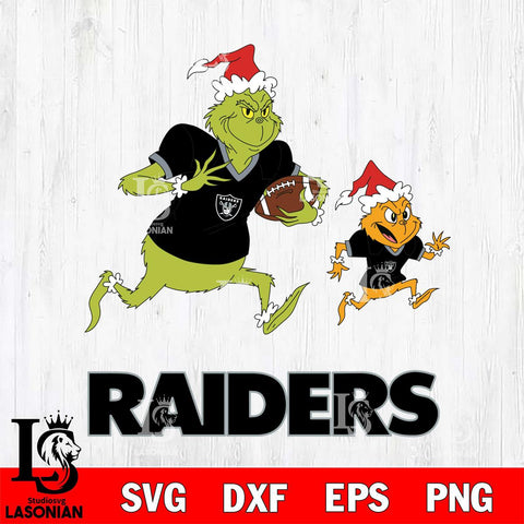 Las Vegas Raiders The Grinch & Max Football Cricut,Christmas SVG DXF EPS PNG FILE, Digital Download,Instant Download, Silhouette