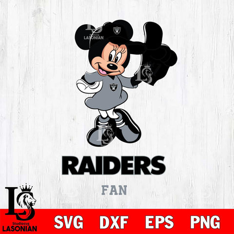 Las Vegas Raiders #1 Fan Minnie Mouse Svg Eps Dxf Png File, Digital Download, Instant Download