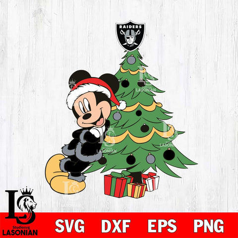 Las Vegas Raiders mickey christmas 12 Svg Eps Dxf Png File, Digital Download, Instant Download