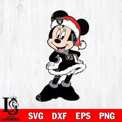 Las Vegas Raiders mickey christmas 2 Svg Eps Dxf Png File, Digital Download, Instant Download