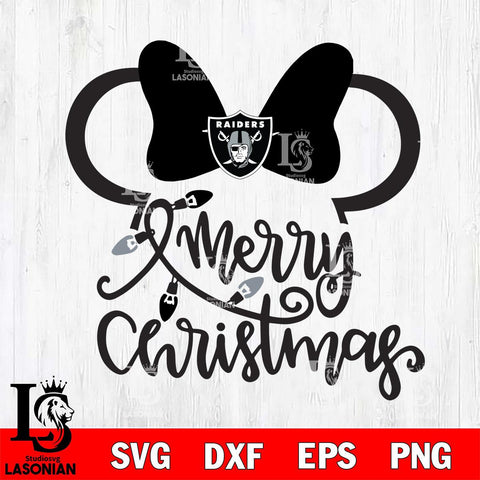 Las Vegas Raiders mickey christmas 3 Svg Eps Dxf Png File, Digital Download, Instant Download