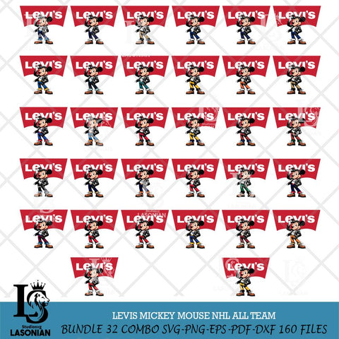 Levis Mickey Mouse NHL Svg Eps Dxf Png File, Digital Download, Instant Download