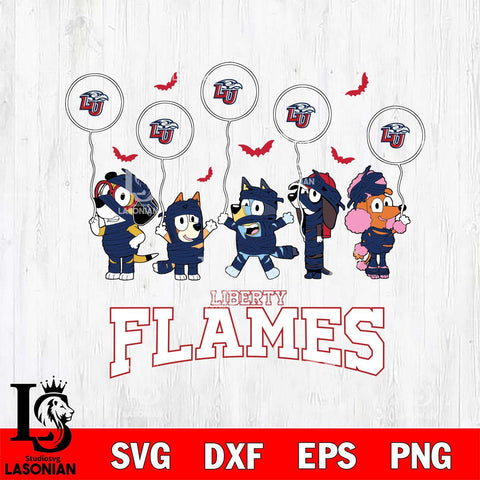 Liberty Flames Bluey Halloween Spooky Svg Eps Dxf Png File, Digital Download, Instant Download
