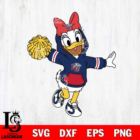 Liberty Flames Daisy Duck Cheerleader Christmas File Cut, NCAA SVG DXF EPS PNG FILE, Digital Download , Criucut , Silhouette