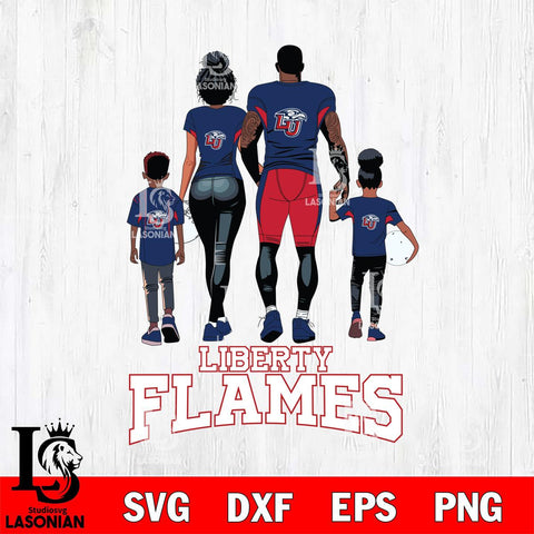 Liberty Flames Family Love Rugby SVG DXF EPS PNG FILE,NCAA SVG, Father day Digital Download,Instant Download, Silhouette