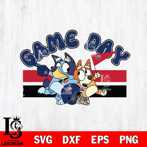 Liberty Flames Game Day Bluey Svg Eps Dxf Png File, Digital Download, Instant Download