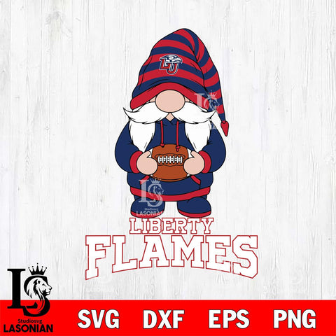 Liberty Flames Gnome Football File Cut, NCAA SVG, Digital Download , Criucut , Silhouette