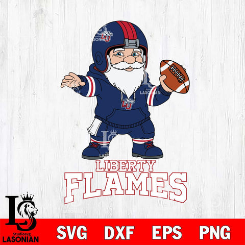 Liberty Flames Gnome football player File Cut, NCAA SVG, Digital Download , Criucut , Silhouette