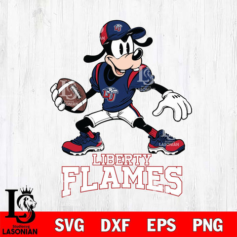 Liberty Flames Goofy Disney, Svg Eps Dxf Png File, Digital Download