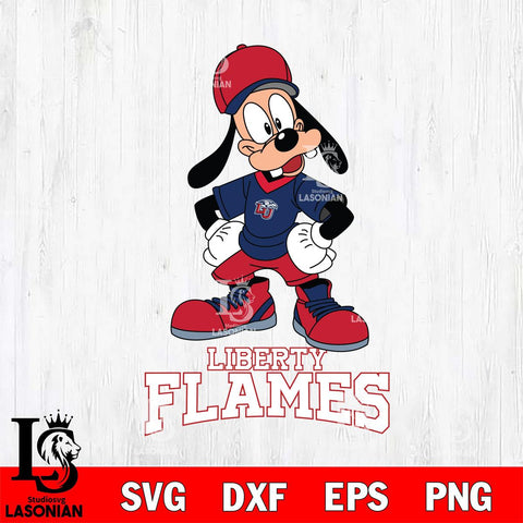 Liberty Flames Goofy Sport SVG DXF EPS PNG FILE,NCAA svg ,Football Digital Download,Instant Download, Silhouette