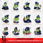 Liberty Flames Grinch Christmas NCAA Bundle 12 Svg Eps Dxf Png File,Cricut files, Digital Download, Instant Download