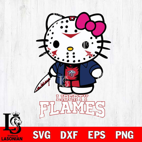 Liberty Flames Hello Kitty Horror 3 Svg Eps Dxf Png File, Digital Download