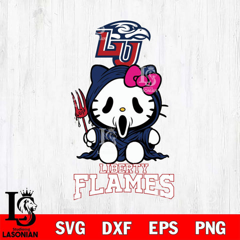 Liberty Flames Hello Kitty Horror 4 Svg Eps Dxf Png File, Digital Download