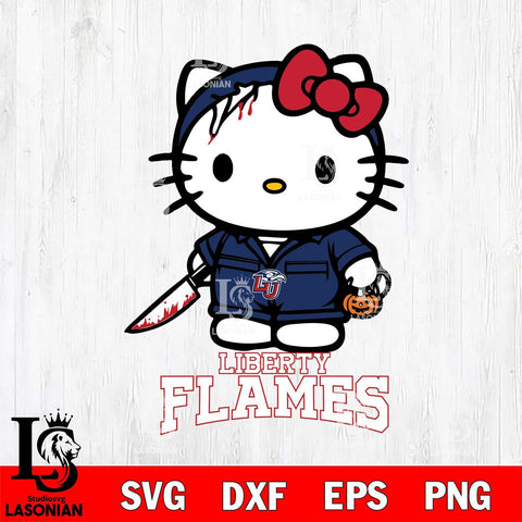 Liberty Flames Hello Kitty Horror 5 Svg Eps Dxf Png File, Digital Download