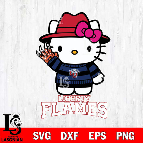 Liberty Flames Hello Kitty Horror 6 Svg Eps Dxf Png File, Digital Download