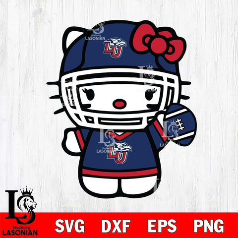 Liberty Flames Hello Kitty sport 6 Svg Eps Dxf Png File, NCAA svg, Digital Download, Instant Download