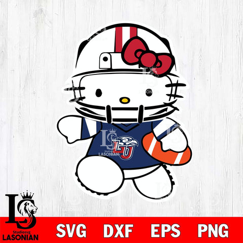 Liberty Flames Hello Kitty sport 8 Svg Eps Dxf Png File, NCAA svg, Digital Download, Instant Download
