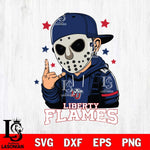 Liberty Flames Jason Voorhees Horror 9 Svg Eps Dxf Png File, NCAA svg, Digital Download, Instant Download